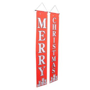 Duschvorhänge, 1 Paar, Weihnachts-Veranda-Schild, Türaufhängung, Banner, Festival-Partyzubehör