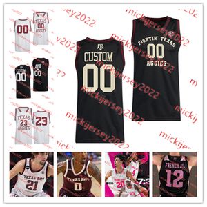 Niestandardowe szyte koszulki do koszykówki Texas AM Aggies męskie młodzieżowe Andre Gordon Ethan Henderson Javonte Brown Julius Marble II Solomon Washington Texas AM Jerseys