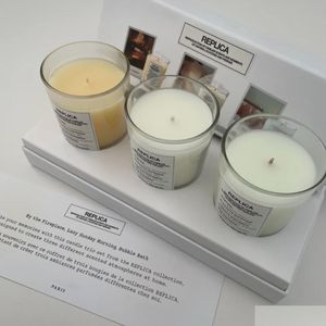 ソリッド香水プレミアラッシュパリブランドMaisonmagiela Candle 70GX3PCSセットレイジーサンデーモーニングバブルバス