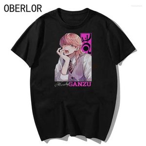 Herr t-skjortor Tokyo Revengers Sanzu Haruchiyo Cotton Anime Graphic Print T-shirt Casual Retro Fashion Top Short Sleeve Crew Neck Cool Mens