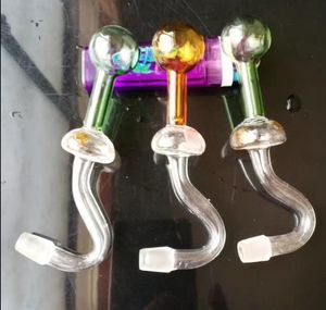 Hookahs fotbollsrökare glas bongs tillbehör glas rökrör färgglada mini multicolors handrör bästa sked