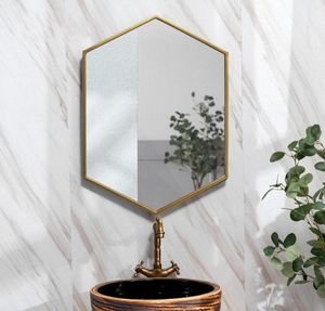 Espelho moldura quadro de ouro geométrico de lengh full nórdico bandeira grande vaidade do quarto corporal estético Metal Iron wanddeko decoração de casa zj506559287