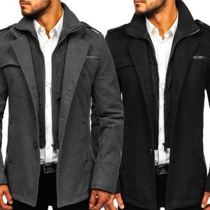 Herrenjacken ZOGAA Herbst Winter Umlegekragen Langarmjacke Mantel mit Futter Slim Casual Windjacke Casacas Para Hombre