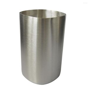 Kubki 1PC Water Stael Water Cup Metal Mug Ząb Cleaning Cleaning Srebrny Kolor Tubbler dla dorosłych uczniów