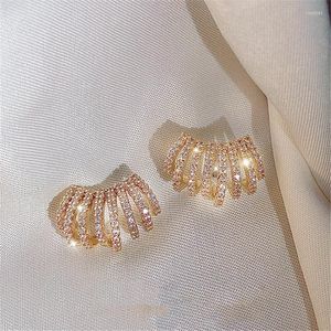 Stud Earrings Korean Crystal For Woman Fashion Summer Cute Classic Style Female Brincos 2023