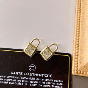 Earrings Luxury Diamond Earrings Delicate Charm 18k Gold Plated Earring Fashion Style Women Accessories Delicate Jewelry Selected Couple Gifts Family Friends