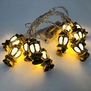 20LEDs Ramadan EID String Light Muslim EID Lanterns String Lights Mubarak Islam Decorative Lantern Light USB Battery Operated