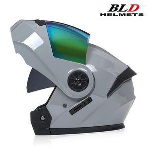 Motosiklet Kaskları Bld Kişiselleştirilmiş Tam Yüz Kask Erkek Kadın Yüksek Kaliteli Yok Ödeme Motokros Yarışı Modüler Flip Cascos Para Moto