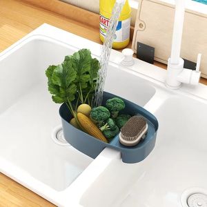 DISH RACKS Creative Kitchen Sadel Drain Basket Sink Kitchens Waste Drain Hanging Basket Pool Vegetabiliska dr￤nering Rack f￶rvaringsst￤llen