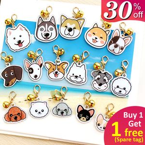 Dog Collars Leashes Personalized Tag With Icon Handmade Acrylic ID for Collar Puppies Adorable Nameplate Pendent Pet Products 230211