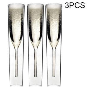 Vinglas 2/3/5st lyxiga flöjter dubbelskikt Champagne Glass Innovative Transparent Clear Scie999