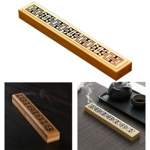 QBSOMK Bamboo Incense Stick Sticker Burning Joss Incense Box Burner Ash Catcher Home Decoration