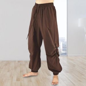 Pantaloni da uomo Pantaloni in lino di cotone assorbente del sudore Pantaloni estivi elasticizzati solidi Matita Regalo di compleannoDa uomo