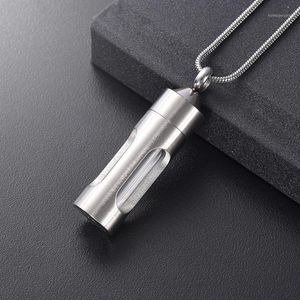 Pendant Necklaces IJD10931 Shiny Polishing Tube Urn Human/ Pet Ashes Holder Locket Loss Of Lover Stainless Steel Keepsake Jewellery Price1