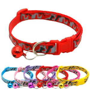 6 Colors 1cm Width Colorful Dog Collar Leashes For Small Dogs Cat Puppy Adjustable Necklace With Bell Pet Supplies