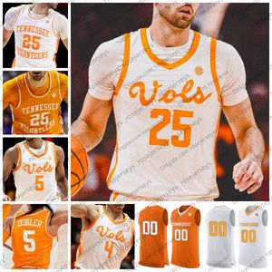 Custom Tennessee Volunteers Basketball Jerseys 25 Santiago Vescovi 5 Zakai Zeigler 13 Olivier Nkamhoua 2 Julian Phillips for Men Women Youth Kid Jersey S-4XL