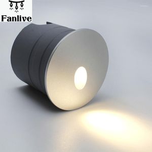 Lampa ścienna 10pcs AC85-265V wbudowane lądowe światła lądowe nowoczesne schody na zewnątrz zwięzłe wodoodporne korytarz kroki rogu rogu