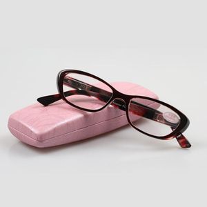 Sunglasses Elegant Ladies Reading Glasses Floral Brown Full Frame Ultralight Coating Film Lenses Portable Eyewear Case 1.0-4.0 R223