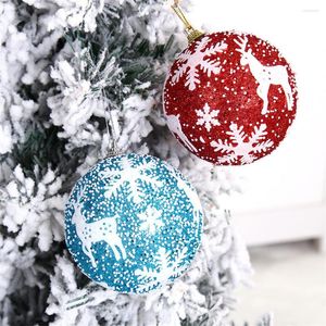 Decoração de festa Snowflake Elk Pintado Bolas de Natal Ornamentos de Árvores de Natal Pingentes Pingentes Decoração de Casa 2023 anos Noel Navidad