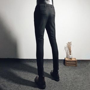 Garnitury męskie garniturowe spodnie dobre dotyk sos skóry Slim Fit Business Office Business Spodni społeczne do randek