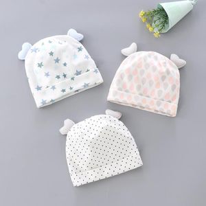 Hats Caps & Born Baby Children's Air-conditioning Printing Wild Skin-friendly Boys And Girls Beanie Summer