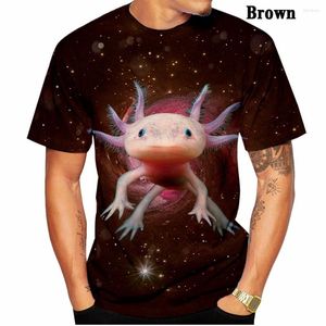 Magliette da uomo 2023! T-shirt con stampa 3D Est Animal Axolotl Top estivo casual unisex divertente