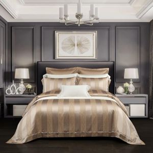 Defina a cama pura amoreira pura de seda jacquard tampa king tamanho 4pcs luxuoso conjunto de lençóis lençóis lençóis