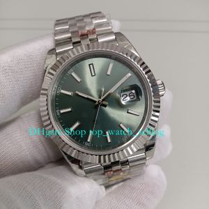 14 Style Nowy model modelowy dla mężczyzn 41 mm 904L Zielona tarcza Sapphire Glass Fled Bezel V12 Bransoletka ze stali nierdzewnej mechaniczna Cal.3235 Automatyczne zegarki