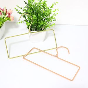 Hangers Racks 10 Pcs Wardrobe Clothes Hanging Rectangular Iron Creative Scarf Metal Hanger 230211