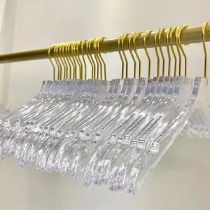 HANGERS RACKS 5/10st Garderobkläderhängare Torkande man kvinnor Kidsgarderob Organiser Transparent Akryl 230211