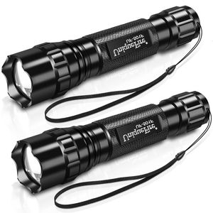 Torce Torce UniqueFire 2Pcs XM-L2 Torcia LED ad alta luminosità 5 modalità Regolabile Zoomable Impermeabile per campo di caccia