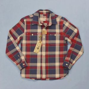 Men's Casual Shirts DONG Ultra Heavy Plaid Workwear Long Sleeved Checked ShirtsMen's