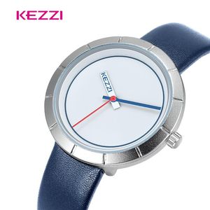 Нарученные часы Kezzi Feels Watches for Women Leather Quartz Sliver Red Pocket Montre Femme Clock Feminino Watch Bayan Kol Saati
