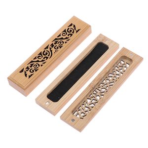 Bamboo Wooden Incense Burners Holder Incense Stick Ash Burner Joss Incense Box Burner Home Decor Decoration