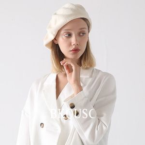 BeanieSkull Cap's Winter berretto lavorato a maglia Oversize Stylish Fashion Artist Vintage Beret Hats Elegant Lady Flexible Warm For Girl 230211