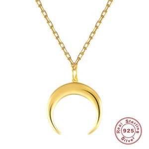 Pendant Necklaces 925 Sterling Silver Chain Choker For Women Minimalist Moon Pendants Cute Romantic Jewelry