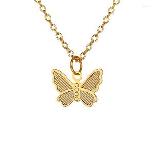 Pendant Necklaces Charms Butterfly Necklace Gold Silver Color Clavicle Chain Collier Collar Neckless Choker Fashion Jewelry