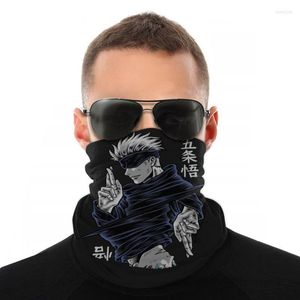 Scarves Gojo Satoru Jujutsu Half Face Mask Neck Warmer Manga Anime Inumaki Bandana Dustproof Headband Biking HikingScarves Kiml22