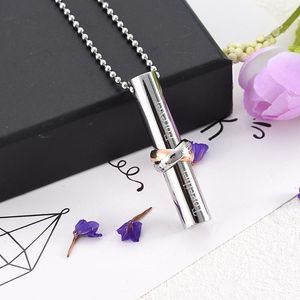 Pendant Necklaces CMJ9944 Fashional Tupe Stainless Steel Cremation Jewelry Urn Necklace Collection Charms