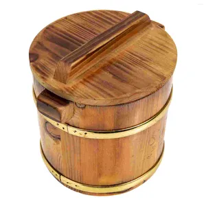 Miski pojemniki na ryżowe pokrywki Pokrywa mieszające wanny bęben japońskie wanny chińskie parowce drewniane akcesoria do sauny