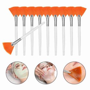 Eye Massager 10pcs Mask Brushes Cosmetic Makeup Soft Applicator Fan Set Professional Tool 230211