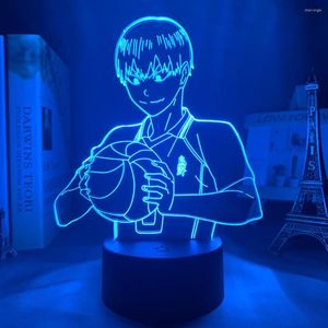 ナイトライト3Dアニメhaikyu ledライトトビオカギヤマランプベッドルーム装飾用ナイトライトキッズチャイルドバースデーギフトhaikyuu