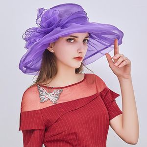Свадебные шляпы для женщин для женщин соумбрерос элегантные параса -очарование свадьбы шляпа шляпа