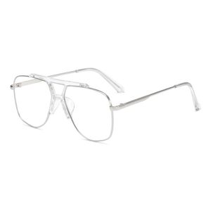 Sunglasses Seemfly Fashion Metal Frame Women Transparent Lens Irregular Polygon Eyeglasses Super Light Trend Female Gafas De SolSunglasses