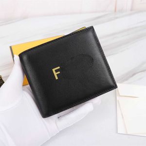 Marka fenddi projektant portfela Zmień torebkę pakiet karty torebka krótki portfel męski skórzany liter torba moda koreańska blokowanie kolorów pół krotności mężczyźni fabrycznie sprzedaż bezpośrednia