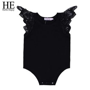 Jumpsuits Hello Enjoy Toddler Baby Bodysuit Born Girl Clothes Sleeveless White Black Lace Jumpsuit Costume For Kids Overalls