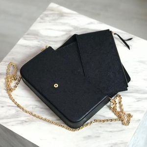 Borsa del progettista Borsa delle donne Borsa Pochette Pelle Scatola originale Codice data di alta qualità numero di serie fiore tre in uno