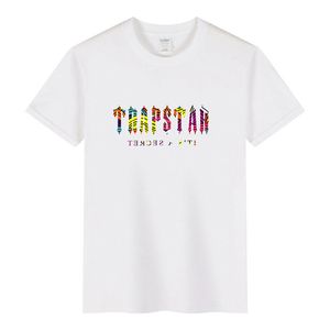디자이너 Trapstars 셔츠 남성 티셔츠 여성 운동복 짧은 여름 패션 캐주얼 탑 브랜드 편지 코튼 럭셔리 셔츠 남성 티셔츠