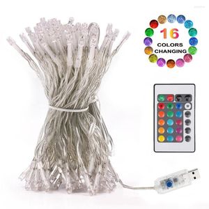 Strings 100X10m Christmas 60 Led String Light Color Changing Usb Holiday Lighting Remote Control Waterproof Fairy Garlands Outdoor Decor