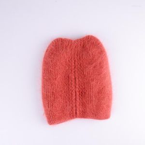 Beanies Beanie/Skull Caps 2023女性カジュアルソフトウォームアンゴラファービーニーハットの素敵な冬のニットFO delm22のためのビーニー帽子